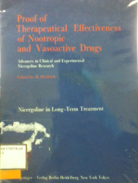 PROOF OF THERAPEUTICAL EFFECTIVENESS OF NOOTROPIC AND VASOACTIVE DRUGS