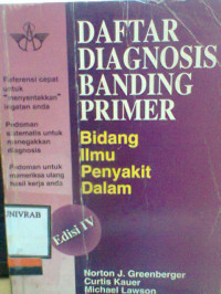 DAFTAR DIAGNOSIS BANDING PRIMER BIDANG ILMU PENYAKIT DALAM