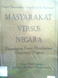 MASYARAKAT VERSUS NEGARA